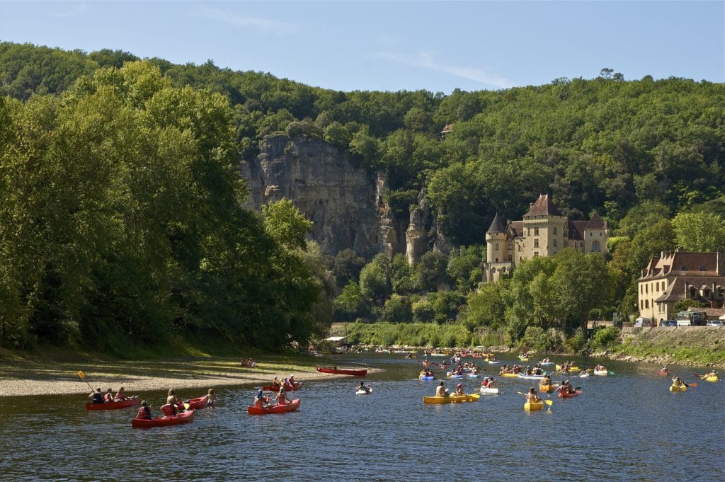 canoë sur la rivière Dordogne près de Sarlat, où le pratiquer